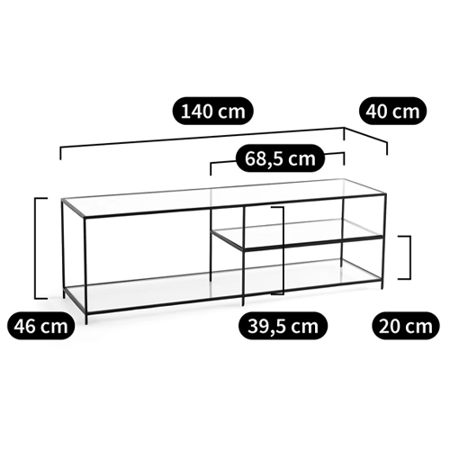 ТВ-тумба из стекла и металла Tingey Metal Glass TV Stand ТВ-тумба из стекла и металла Tingey Metal Glass TV Stand в Липецке