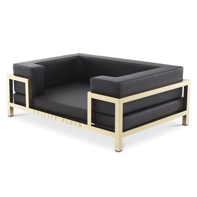 Лежанка для домашних животных Philipp Plein Dogbed High Conic XL Gold Черный Золотой Лежанка для домашних животных Philipp Plein Dogbed High Conic XL Gold Черный Золотой в Липецке | Loft Concept