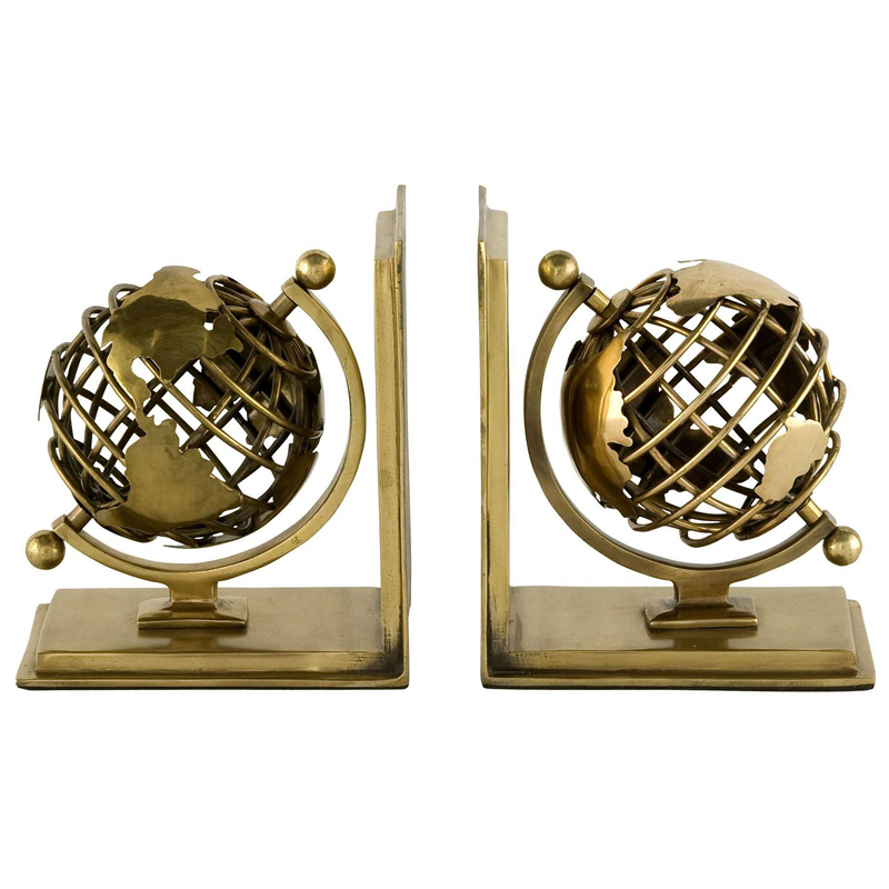 Держатель для книг Eichholtz Bookend Globe set of 2 Латунь Античная полированная Держатель для книг Eichholtz Bookend Globe set of 2 Латунь Античная полированная в Липецке | Loft Concept