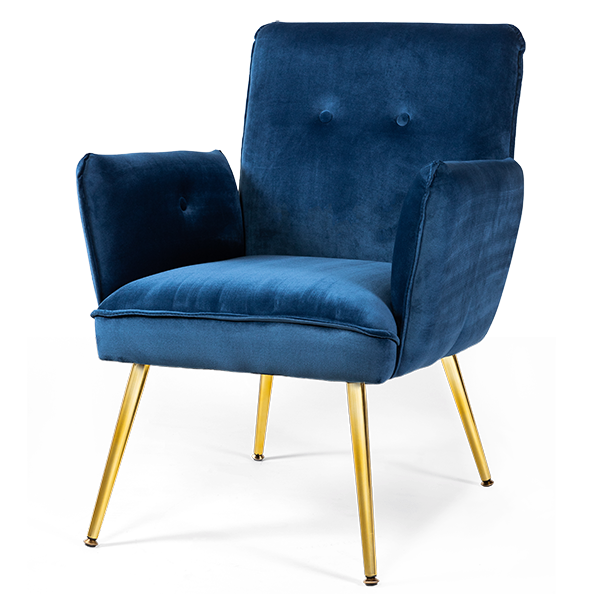 Кресло Mentoro blue Синий Латунь Кресло Mentoro blue Синий Латунь в Липецке | Loft Concept