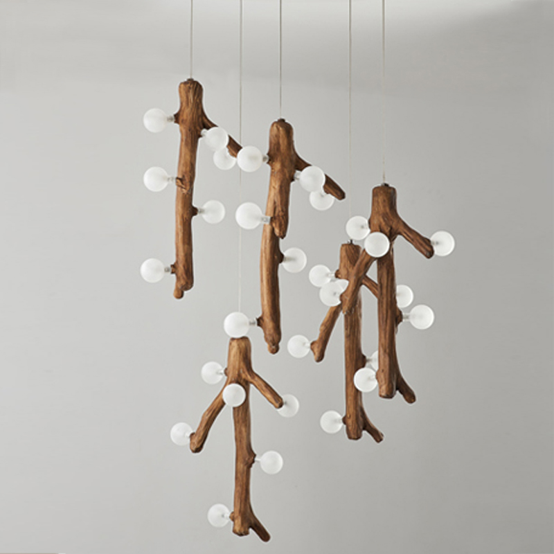 Люстра Tree branch Circle Chandelier Коричневый Белый Люстра Tree branch Circle Chandelier Коричневый Белый в Липецке | Loft Concept