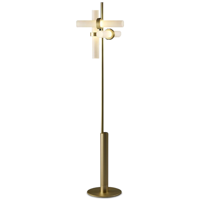 Торшер CILON Typography Floor Lamp III Золотой Белый Торшер CILON Typography Floor Lamp III Золотой Белый в Липецке | Loft Concept