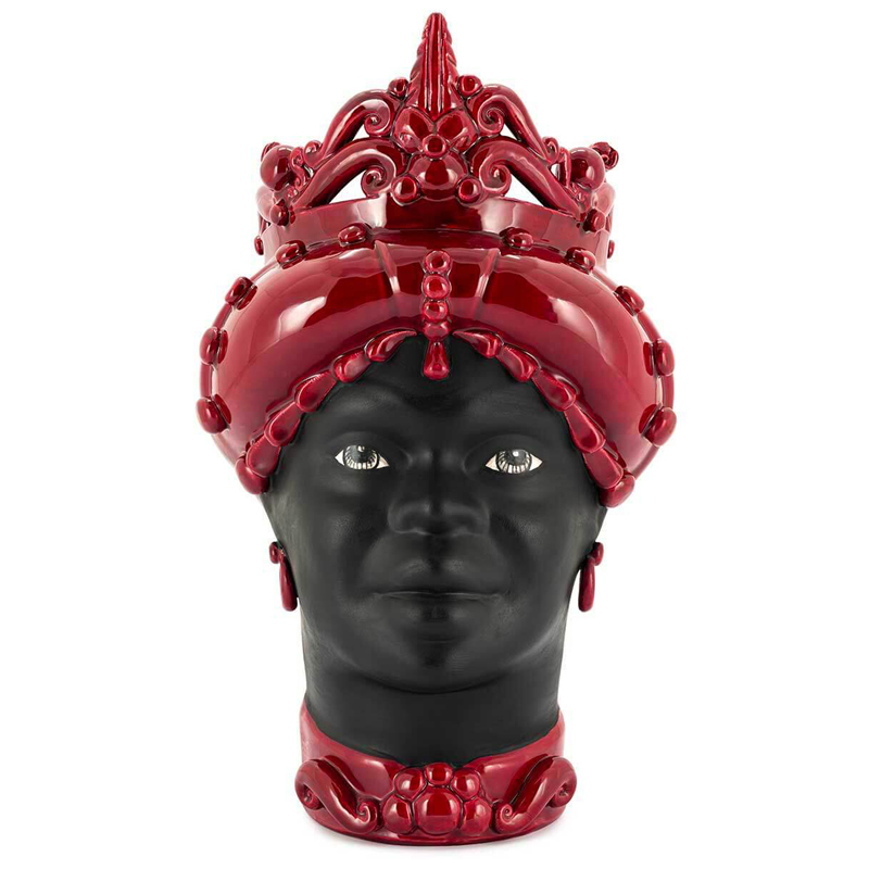 Ваза VASE MORO LADY MED. MAT H45 burgundy Черный Бургундский красный Ваза VASE MORO LADY MED. MAT H45 burgundy Черный Бургундский красный в Липецке | Loft Concept