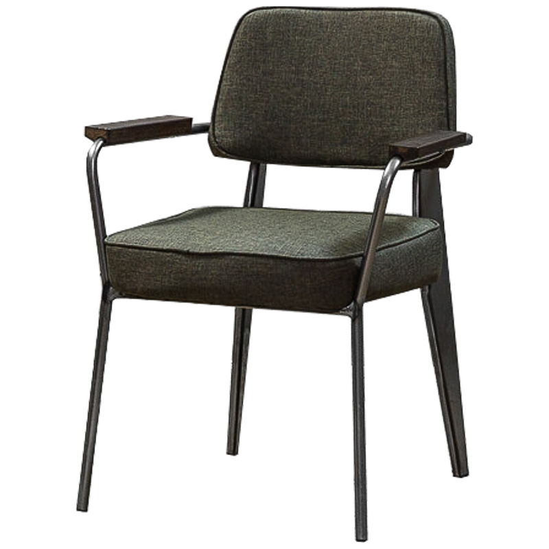 Стул Osgar Stool olive Оливковый Темный хром Коричневый Стул Osgar Stool olive Оливковый Темный хром Коричневый в Липецке | Loft Concept