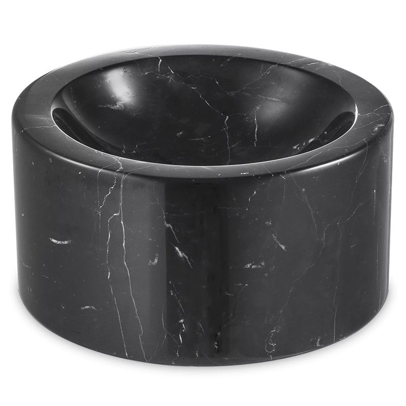 Чаша Eichholtz Bowl Conex Black Черный Мрамор Nero Чаша Eichholtz Bowl Conex Black Черный Мрамор Nero в Липецке | Loft Concept