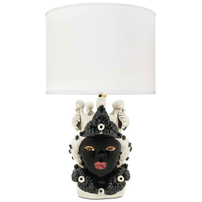 Настольная лампа Table Lamp Moro Lady Eve White Белый Черный Настольная лампа Table Lamp Moro Lady Eve White Белый Черный в Липецке | Loft Concept