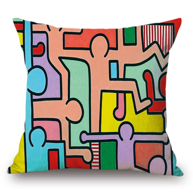 Подушка Keith Haring 7 Мульти Подушка Keith Haring 7 Мульти в Липецке | Loft Concept