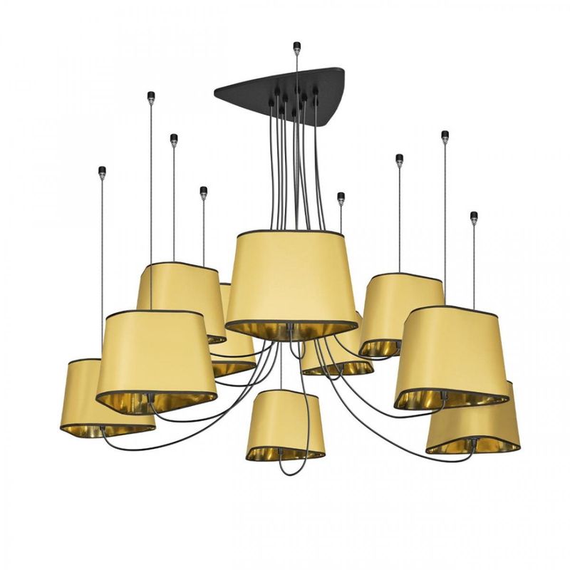 Люстра Designheure Lighting Gold 10 плафонов Золотой Черный в Липецке | Loft Concept 