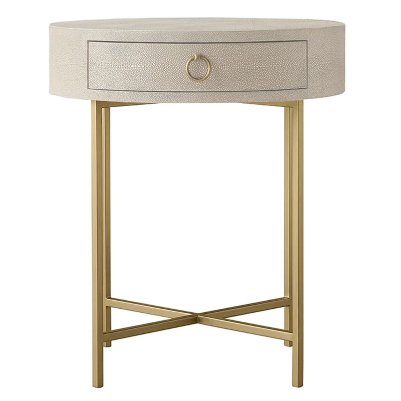 Gaston Stingray Round Ivory Side Table Приставной стол скат Золотой ivory ( слоновая кость ) Gaston Stingray Round Ivory Side Table Приставной стол скат Золотой ivory ( слоновая кость ) в Липецке | Loft Concept