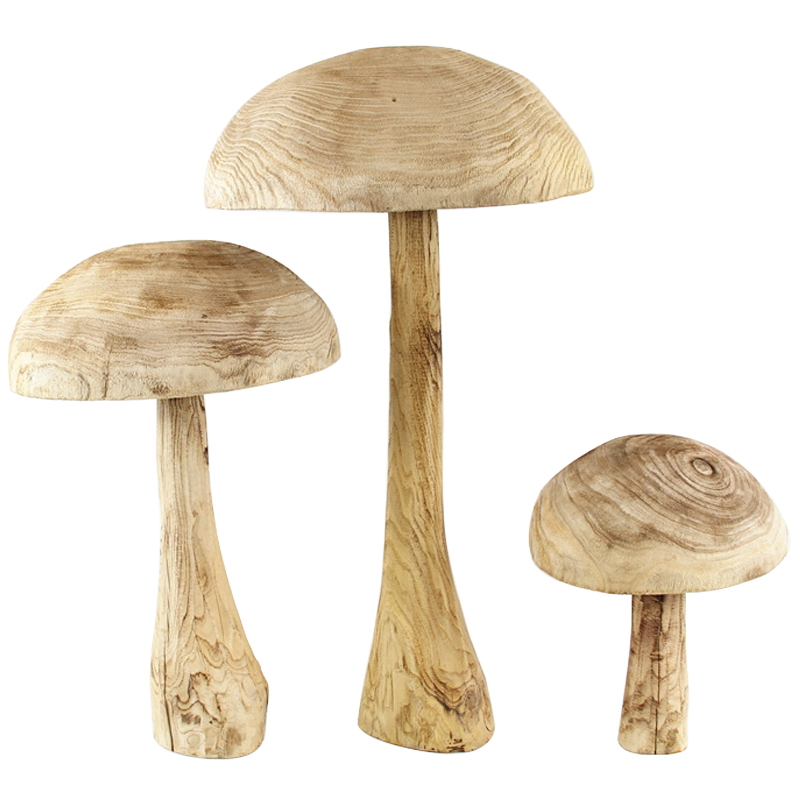 Декоративные деревянные статуэтки Грибы Wooden Mushrooms Древесина Декоративные деревянные статуэтки Грибы Wooden Mushrooms Древесина в Липецке | Loft Concept