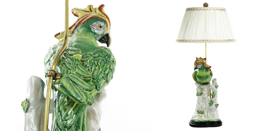 Настольная лампа Green Parrot Lamp Настольная лампа Green Parrot Lamp - Loft-Concept в Липецке