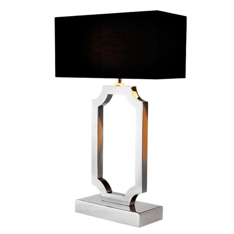 Настольная лампа Maureen Table Lamp Хром Черный Настольная лампа Maureen Table Lamp Хром Черный в Липецке | Loft Concept