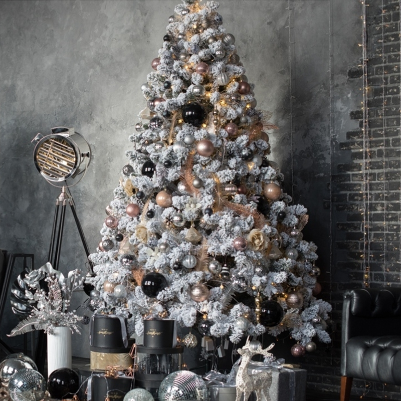 Елка Дизайнерская Украшенная Черным и Золотым декором Christmas tree Black and Gold Золотой Белый Черный Елка Дизайнерская Украшенная Черным и Золотым декором Christmas tree Black and Gold Золотой Белый Черный в Липецке | Loft Concept