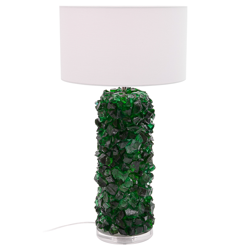 Настольная лампа Enide Green Table Lamp с абажуром Зеленый Белый Прозрачный Настольная лампа Enide Green Table Lamp с абажуром Зеленый Белый Прозрачный в Липецке | Loft Concept