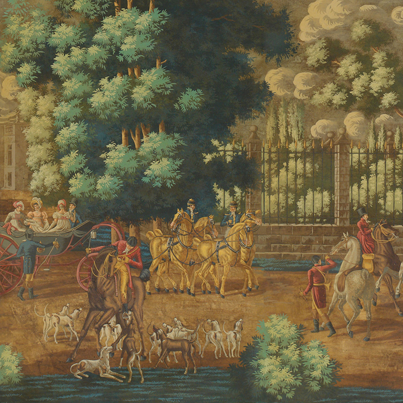 Обои ручная роспись La Chasse de Compiègne Jacquemart on antique Обои ручная роспись La Chasse de Compiègne Jacquemart on antique в Липецке | Loft Concept