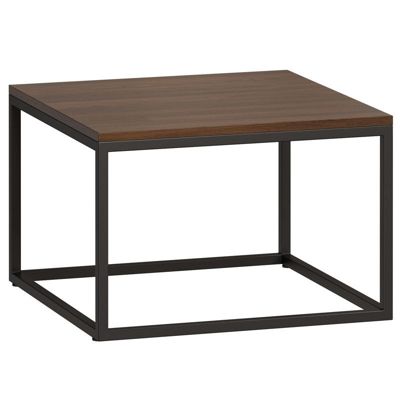 Кофейный стол Industrial Oak Philomel Coffee Table square Коричневый Черный Кофейный стол Industrial Oak Philomel Coffee Table square Коричневый Черный в Липецке | Loft Concept