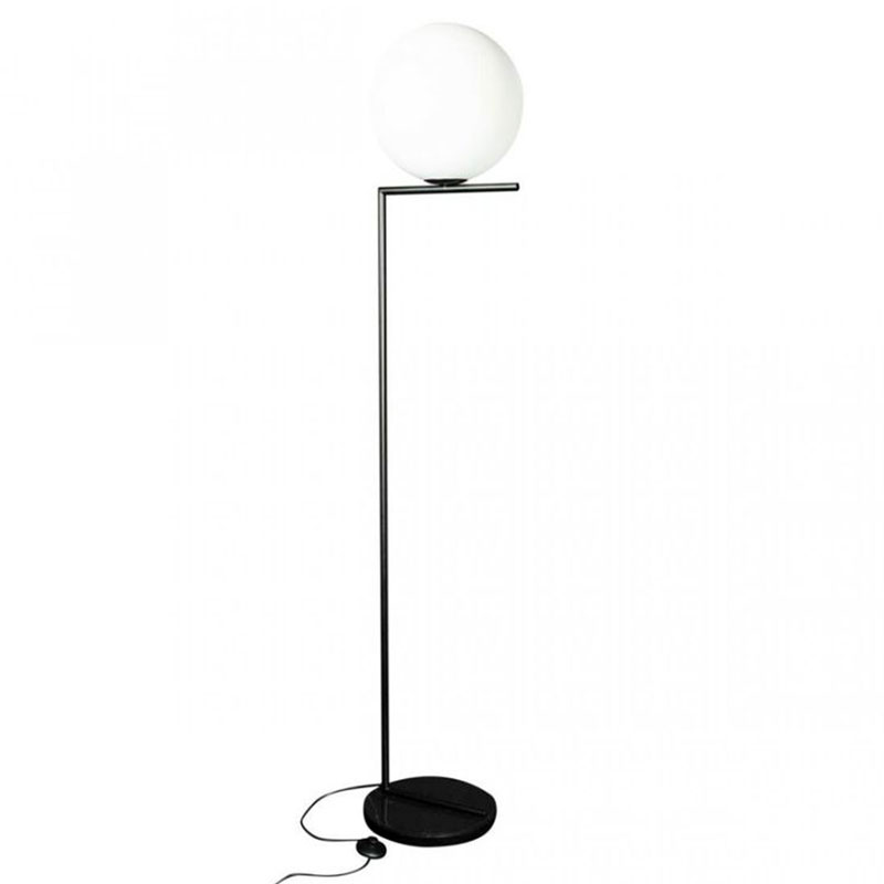 Торшер Flos IC Lights Black c мраморным основанием Черный Белый Торшер Flos IC Lights Black c мраморным основанием Черный Белый в Липецке | Loft Concept