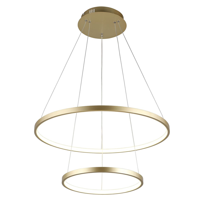 Люстра Ring Horizontal Double Gold Золотой Люстра Ring Horizontal Double Gold Золотой в Липецке | Loft Concept
