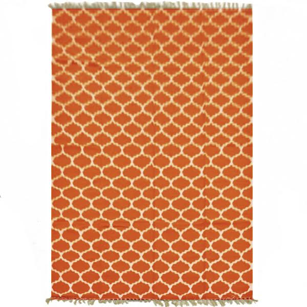 Ковер Ornament Cotton Orange 100% хлопок Оранжевый Ковер Ornament Cotton Orange 100% хлопок Оранжевый в Липецке | Loft Concept