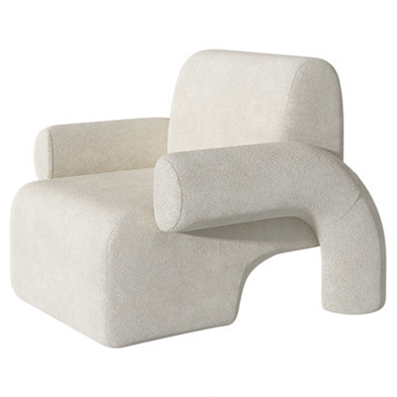 Кресло Odom White Boucle Armchair Белый Кресло Odom White Boucle Armchair Белый в Липецке | Loft Concept