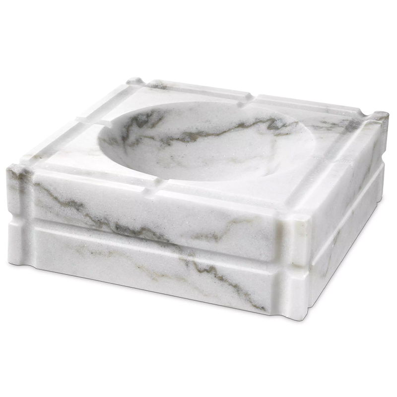Пепельница Eichholtz Ashtray Nestor White Белый Мрамор Bianco Пепельница Eichholtz Ashtray Nestor White Белый Мрамор Bianco в Липецке | Loft Concept