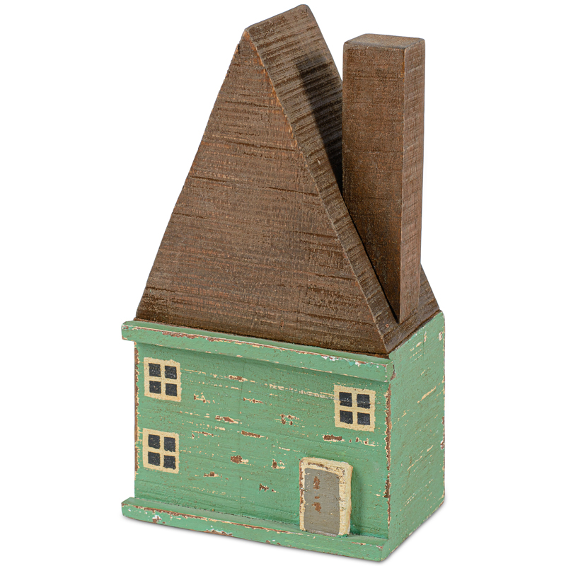 Статуэтка Fabulous House light green Коричневый Зеленый шалфей Статуэтка Fabulous House light green Коричневый Зеленый шалфей в Липецке | Loft Concept