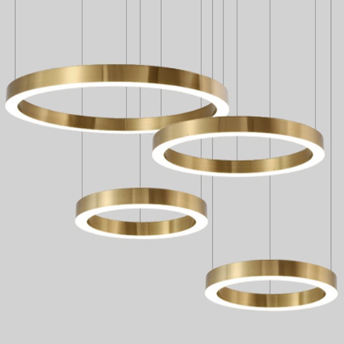 Люстра Light Ring Horizontal Глянцевое золото Латунь Люстра Light Ring Horizontal Глянцевое золото Латунь в Липецке | Loft Concept