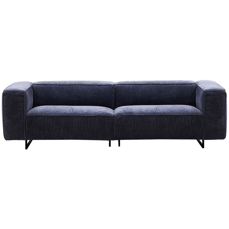 Диван Bastien Soft Dark Blue Sofa Темно-синий Черный Диван Bastien Soft Dark Blue Sofa Темно-синий Черный в Липецке | Loft Concept