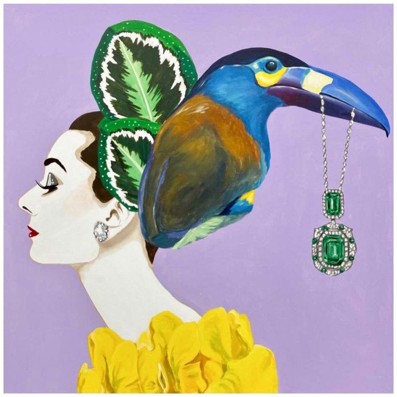 Картина Audrey with Blue Toucan Headdress Мульти Картина Audrey with Blue Toucan Headdress Мульти в Липецке | Loft Concept