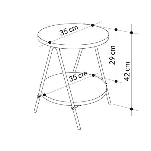 Стол приставной с 2-мя круглыми столешницами цвета антрацит ESSEL SIDE TABLE ANTHRACITE Стол приставной с 2-мя круглыми столешницами цвета антрацит ESSEL SIDE TABLE ANTHRACITE в Липецке