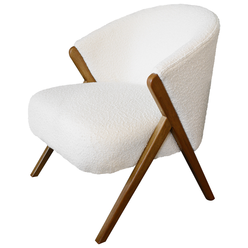 Кресло Etienne Boucle Armchair Коричневый Белый Кресло Etienne Boucle Armchair Коричневый Белый в Липецке | Loft Concept