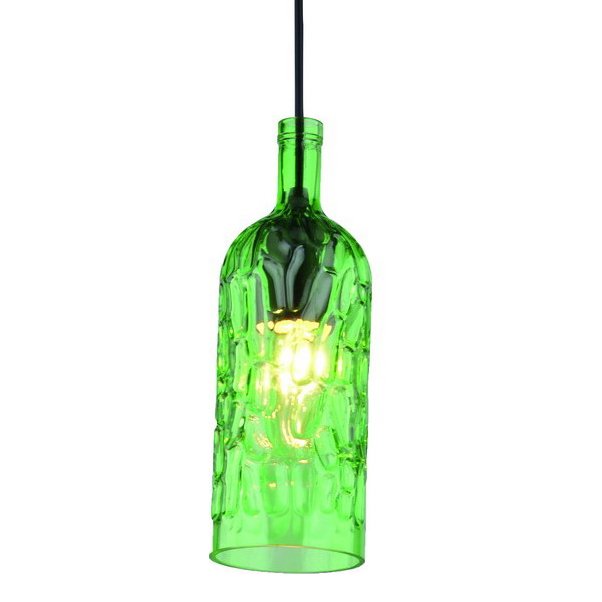 Подвесной светильник Geometry Glass Green Bottle Pendant Зеленый Подвесной светильник Geometry Glass Green Bottle Pendant Зеленый в Липецке | Loft Concept