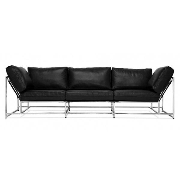 Диван Black Calfskin Sofa Черный Диван Black Calfskin Sofa Черный в Липецке | Loft Concept