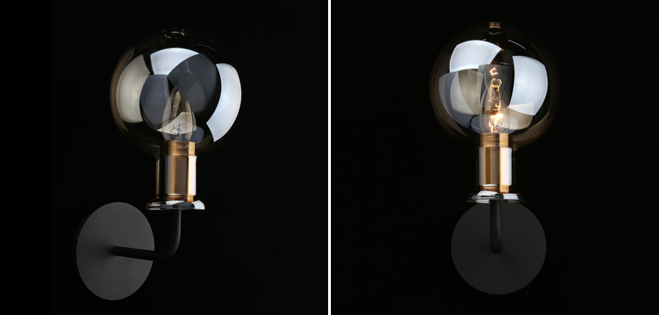 Бра c дымчатым стеклом Champagne Glasss Бра c дымчатым стеклом Champagne Glasss - Loft-Concept в Липецке