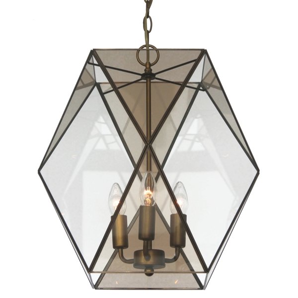 Подвесной светильник Rombius Pendant large III brandy glass Темная бронза винтаж Подвесной светильник Rombius Pendant large III brandy glass Темная бронза винтаж в Липецке | Loft Concept