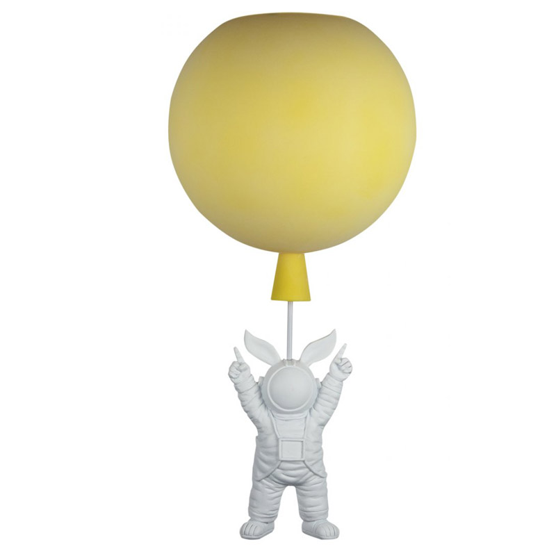 Потолочный светильник Cosmonaut yellow ball Белый Желтый Потолочный светильник Cosmonaut yellow ball Белый Желтый в Липецке | Loft Concept