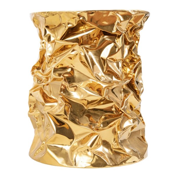 Приставной столик Stool Gold Crumpled Paper Приставной столик Stool Gold Crumpled Paper в Липецке | Loft Concept