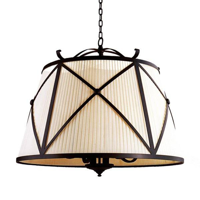 Люстра абажур Provence Lampshade Light Brown Chandelier Коричневый винтаж Бежевый Люстра абажур Provence Lampshade Light Brown Chandelier Коричневый винтаж Бежевый в Липецке | Loft Concept