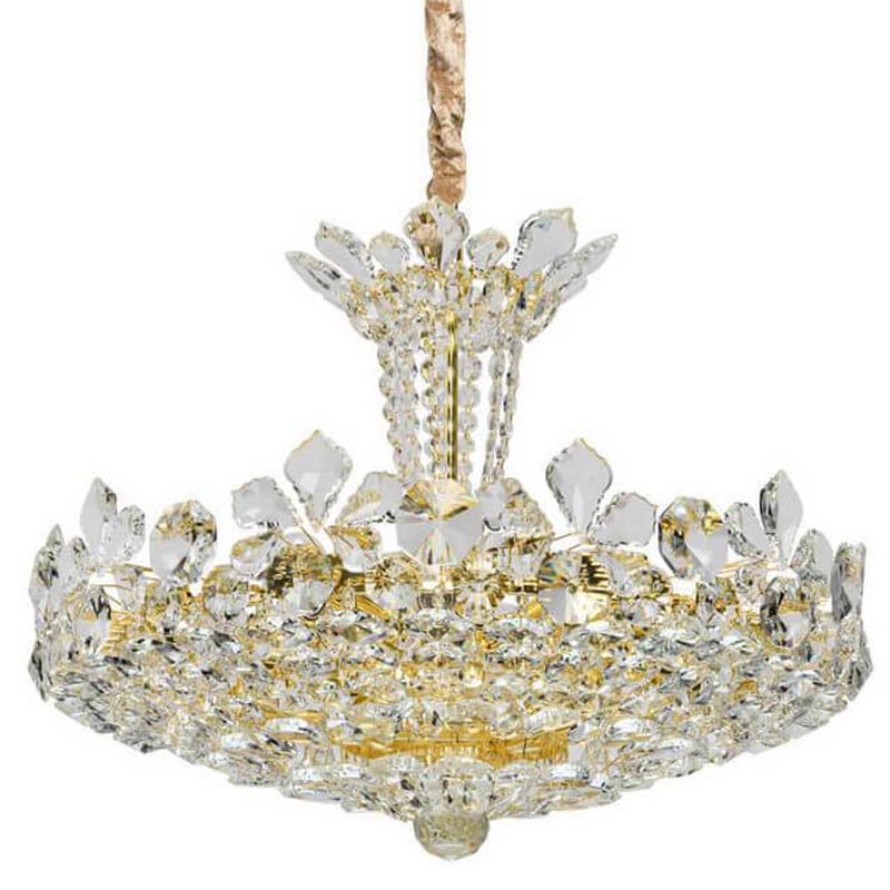 Люстра Griselda Crystal Chandelier gold Золотой Прозрачный Люстра Griselda Crystal Chandelier gold Золотой Прозрачный в Липецке | Loft Concept