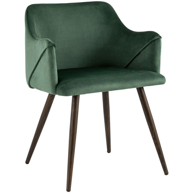 Стул Monarch Chair Зеленый Велюр Зеленый Коричневый Стул Monarch Chair Зеленый Велюр Зеленый Коричневый в Липецке | Loft Concept