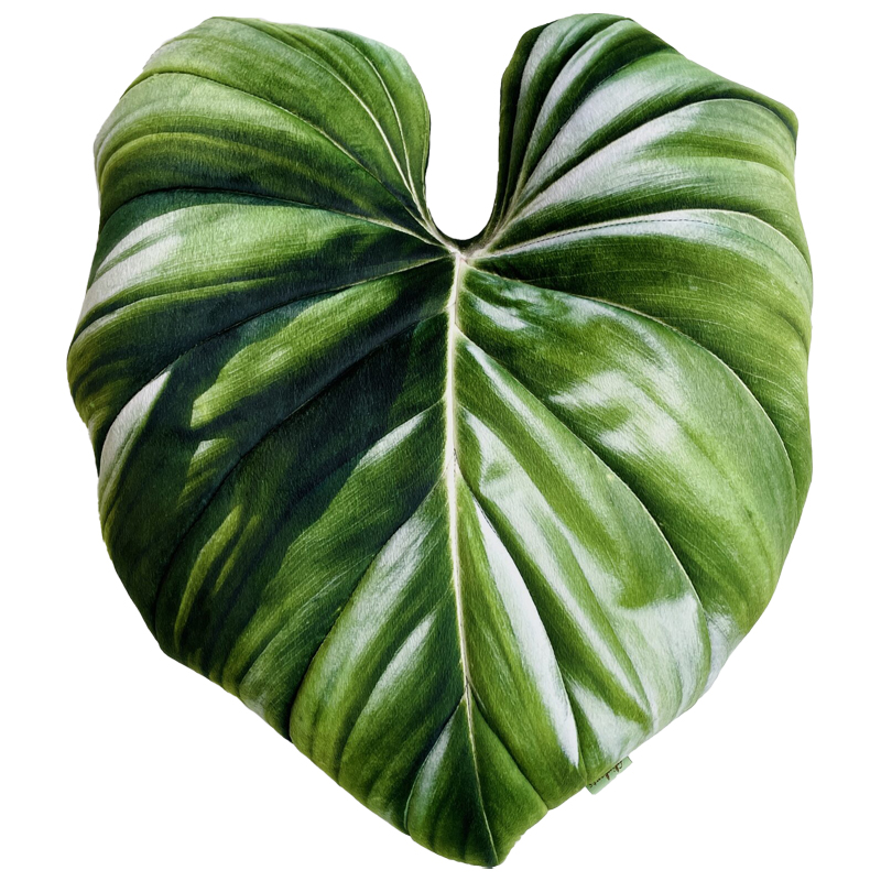 Декоративная подушка Botanical Cushion Philodendron Зеленый Декоративная подушка Botanical Cushion Philodendron Зеленый в Липецке | Loft Concept