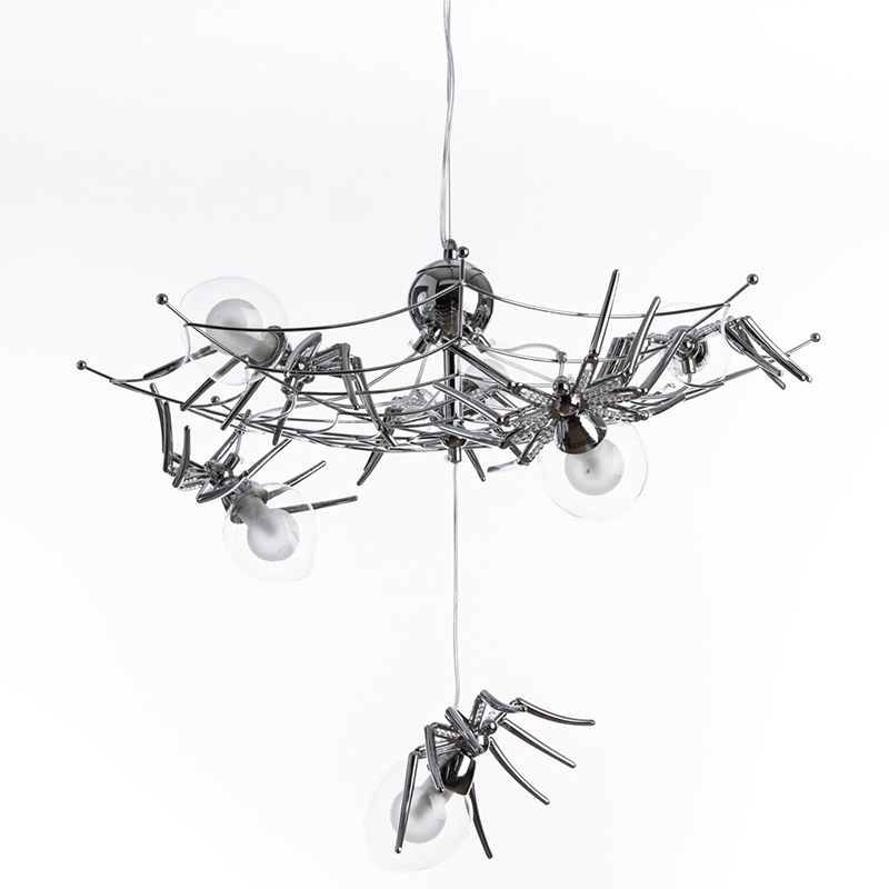 Потолочный светильник Паук Spiders lamp 6 Серебряный Потолочный светильник Паук Spiders lamp 6 Серебряный в Липецке | Loft Concept