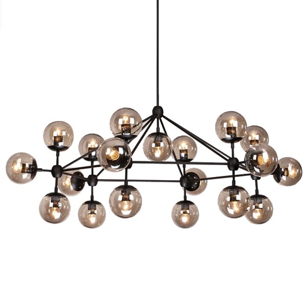 Люстра Modo Chandelier 19 Globes Дымчатый (Smoke) Люстра Modo Chandelier 19 Globes Дымчатый (Smoke) в Липецке | Loft Concept