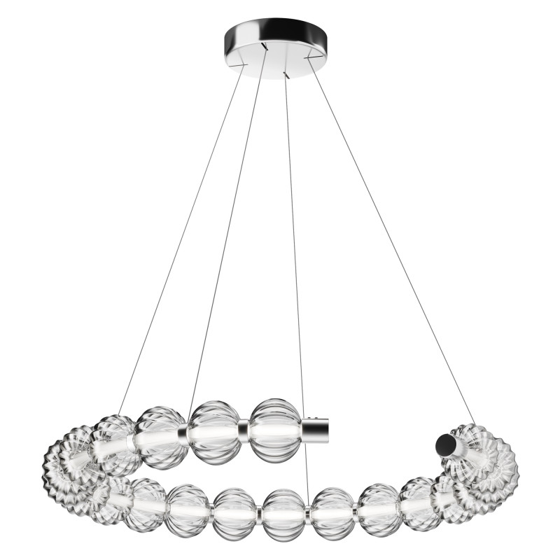 Светильник кольцо со стеклянными шарами Balls Lamp Хром Светильник кольцо со стеклянными шарами Balls Lamp Хром в Липецке | Loft Concept