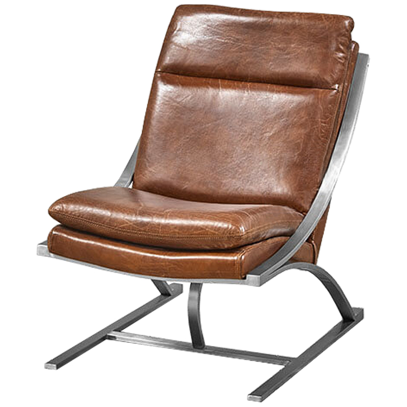 Кресло Martino Chair Коричневый Нержавеющая сталь Кресло Martino Chair Коричневый Нержавеющая сталь в Липецке | Loft Concept