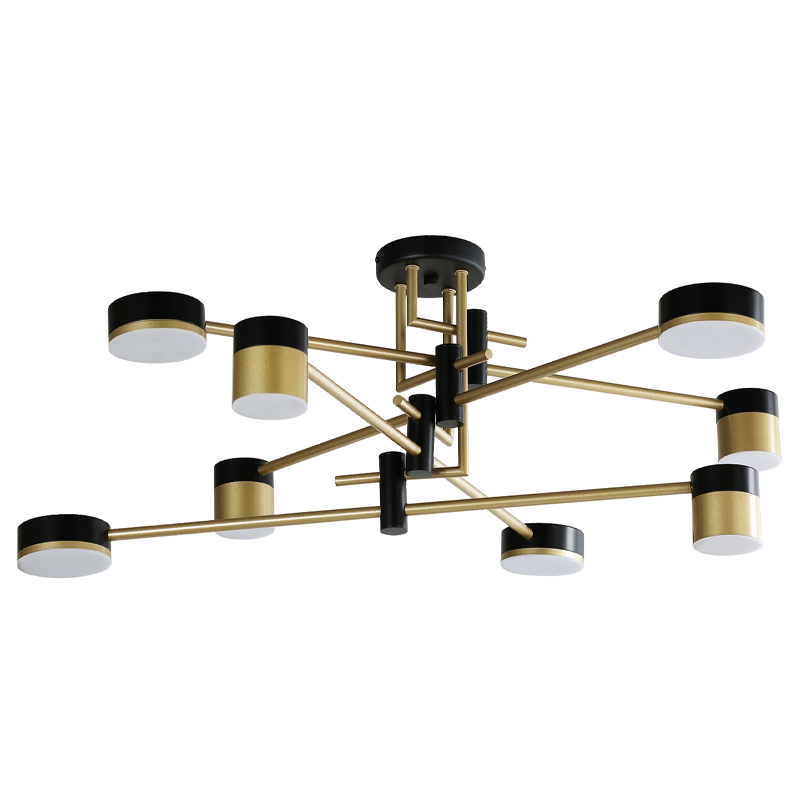 Светодиодная люстра Maxine Light 8 ламп Белый Золотой Черный Светодиодная люстра Maxine Light 8 ламп Белый Золотой Черный в Липецке | Loft Concept