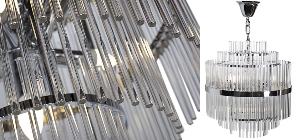 Люстра Hexagon Tube Light Multi-Tiered Chandelier Люстра Hexagon Tube Light Multi-Tiered Chandelier - Loft-Concept в Липецке