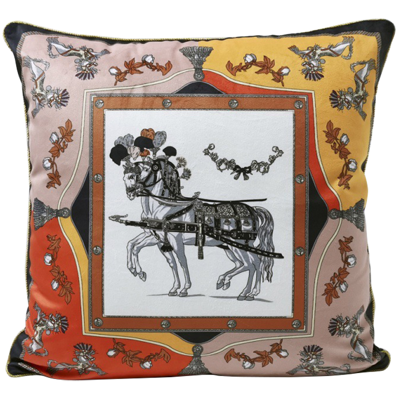 Декоративная подушка Hermes Horse 21 Мульти Декоративная подушка Hermes Horse 21 Мульти в Липецке | Loft Concept