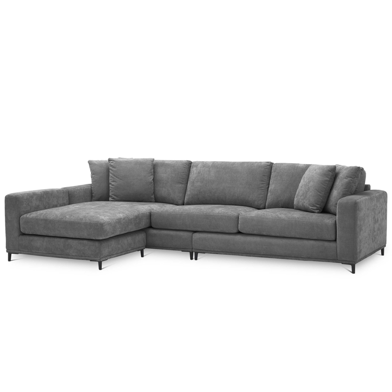 Диван Eichholtz Sofa Feraud Lounge grey Серый Черный Диван Eichholtz Sofa Feraud Lounge grey Серый Черный в Липецке | Loft Concept