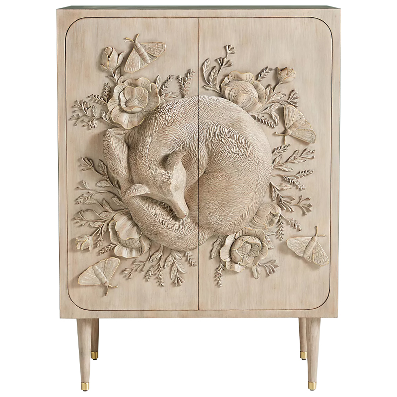 Шкаф Handcarved Land & Sky Cabinet Древесина Шкаф Handcarved Land & Sky Cabinet Древесина в Липецке | Loft Concept
